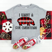 Load image into Gallery viewer, I want a hippo for Christmas - YOUTH SHIRT ONLY-
